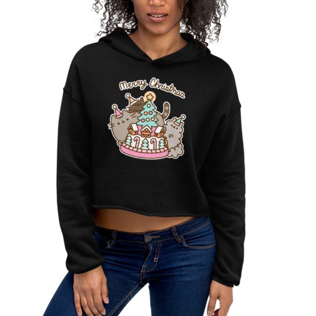 cropped christmas hoodie